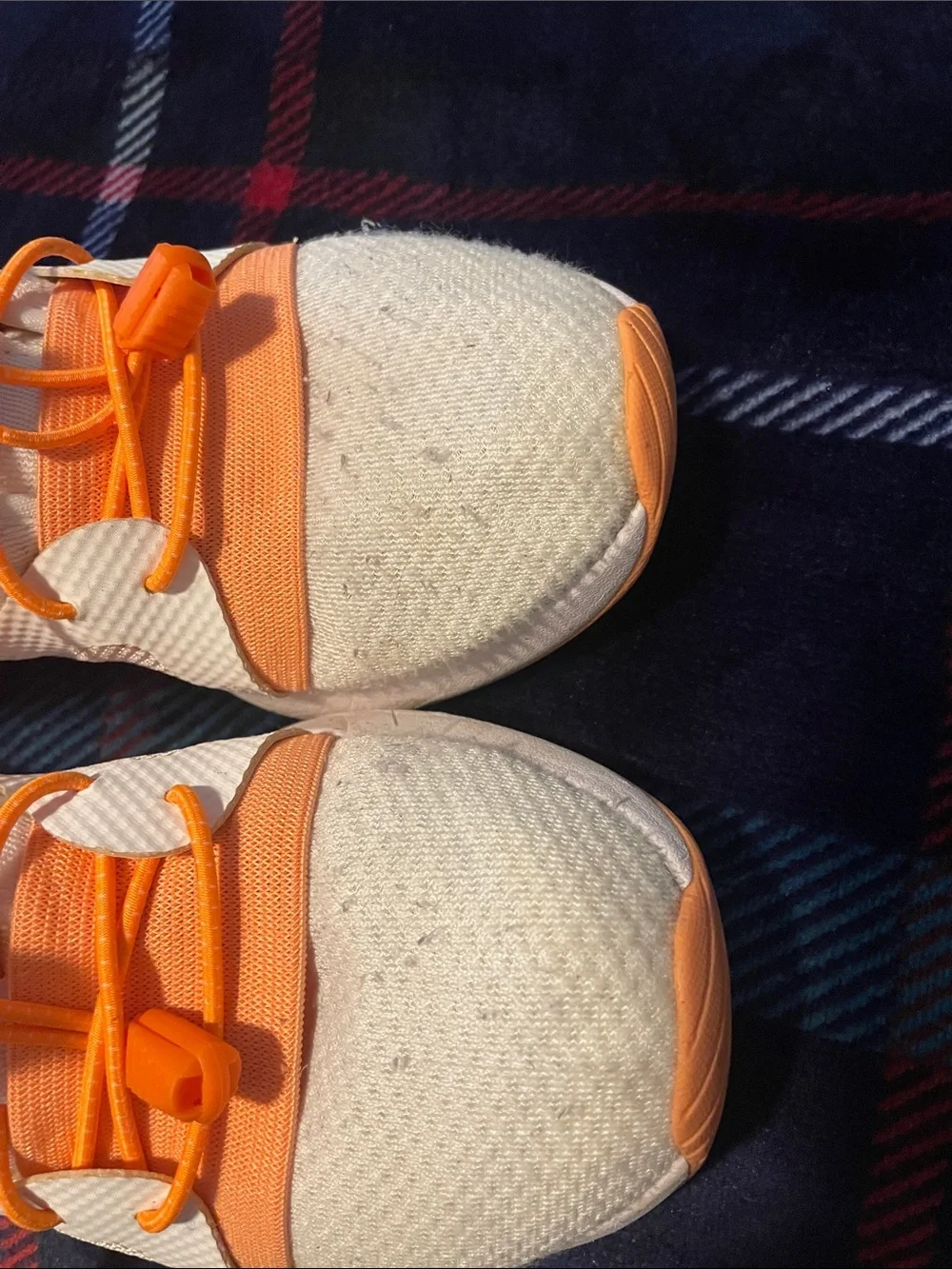 Under Armour Women's White and Orange Athletic Shoes